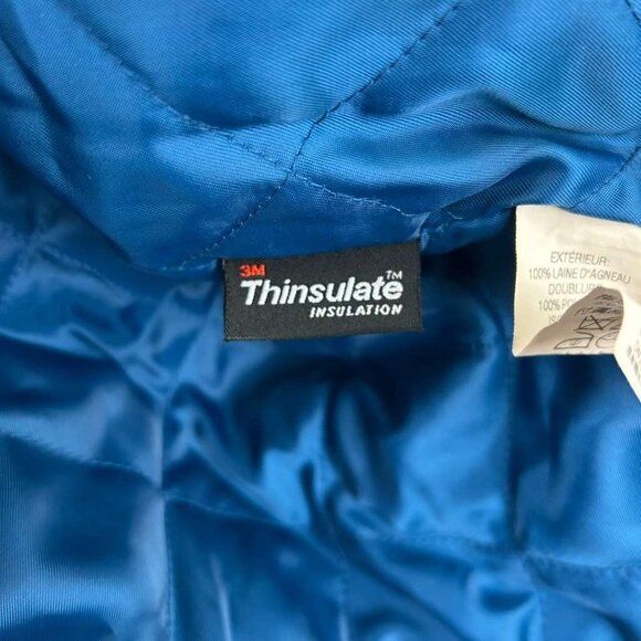 VTG L.L Bean Womens Size 8 100% Lambswool Duffle Thinsulate Coat Toggle Blue - Picture 8 of 16